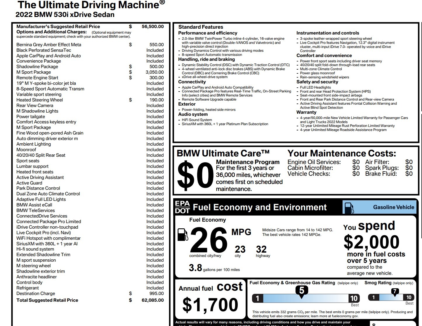 2022 BMW 530I - Image 3