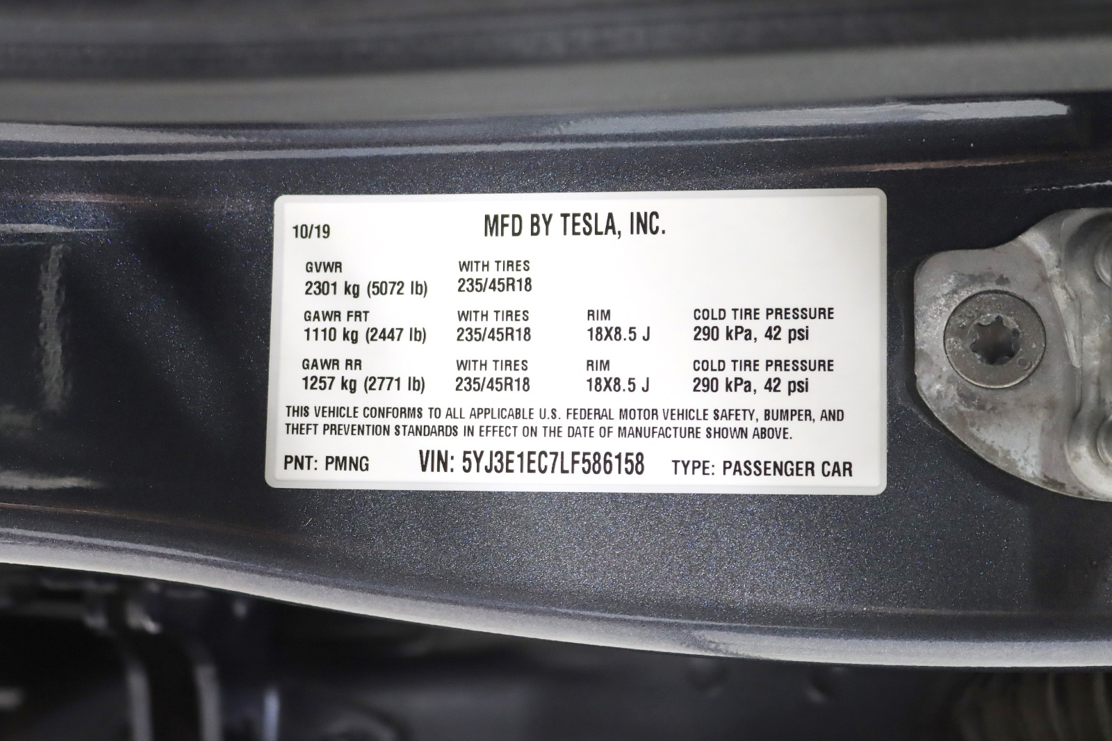 2020 TESLA MODEL 3 - Image 39