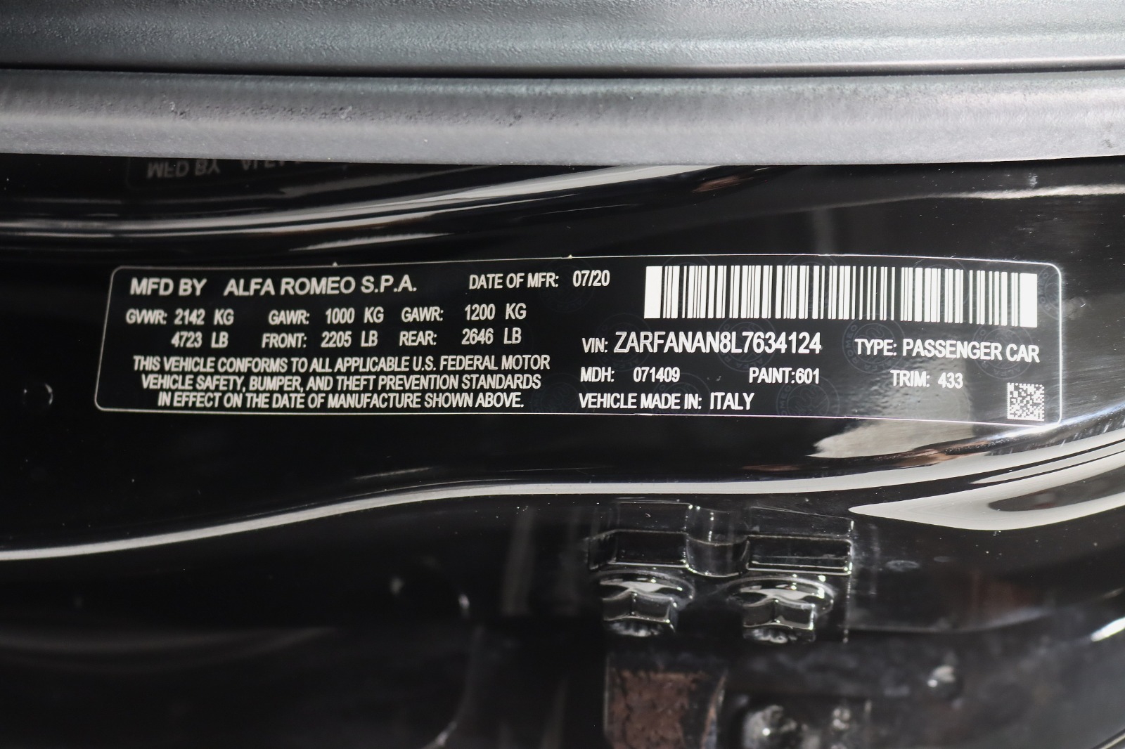 2020 ALFA ROMEO GIULIA (952) - Image 37