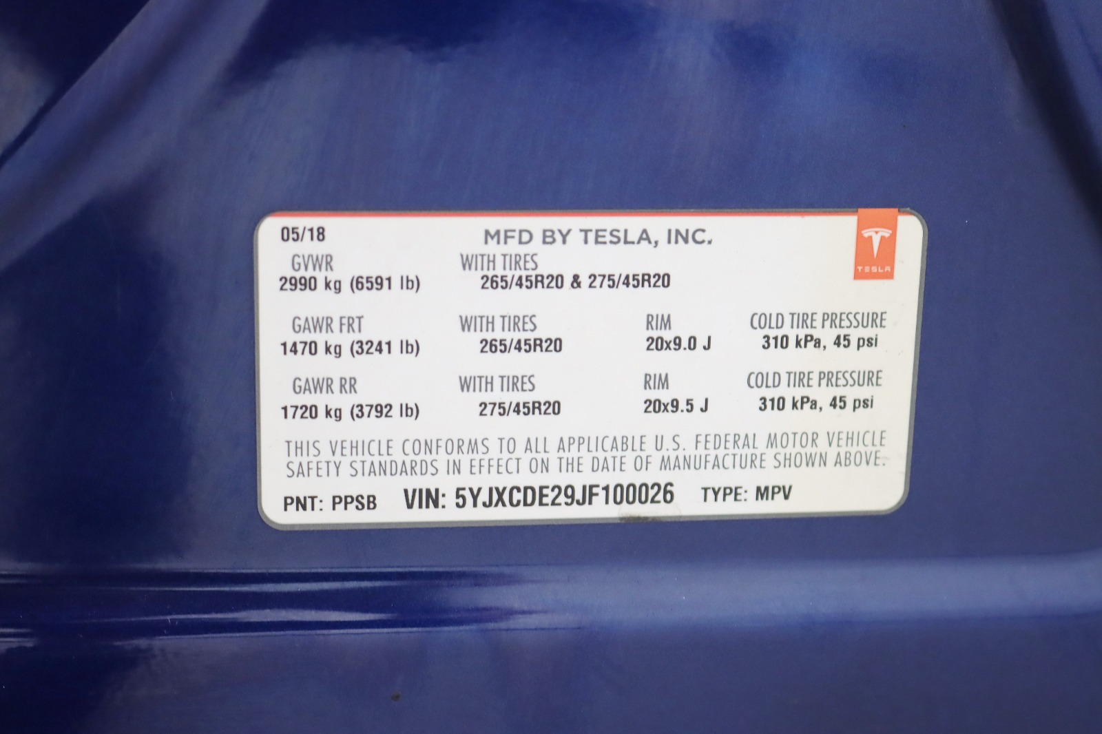 2018 TESLA MODEL X - Image 38