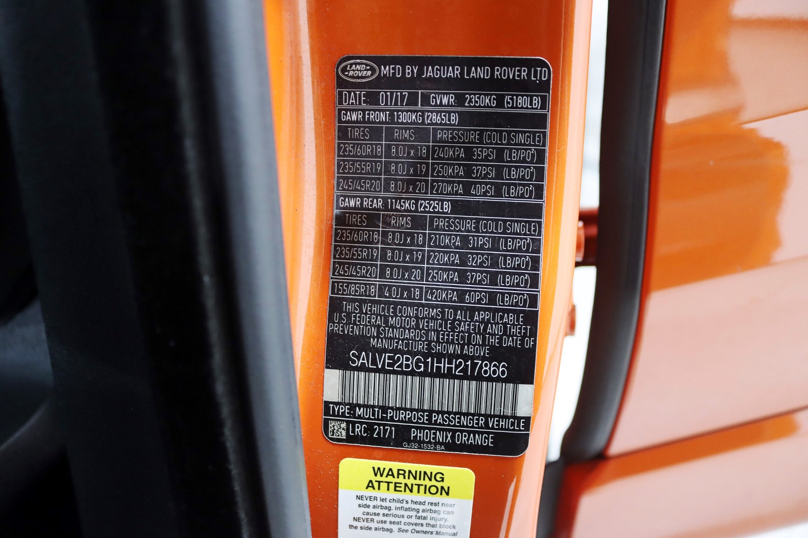 2017 LAND ROVER RANGE ROVER EVOQUE - Image 45