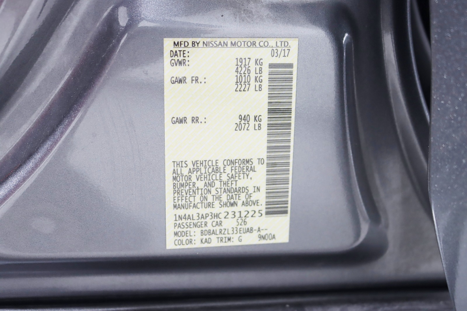 2017 NISSAN ALTIMA - Image 36