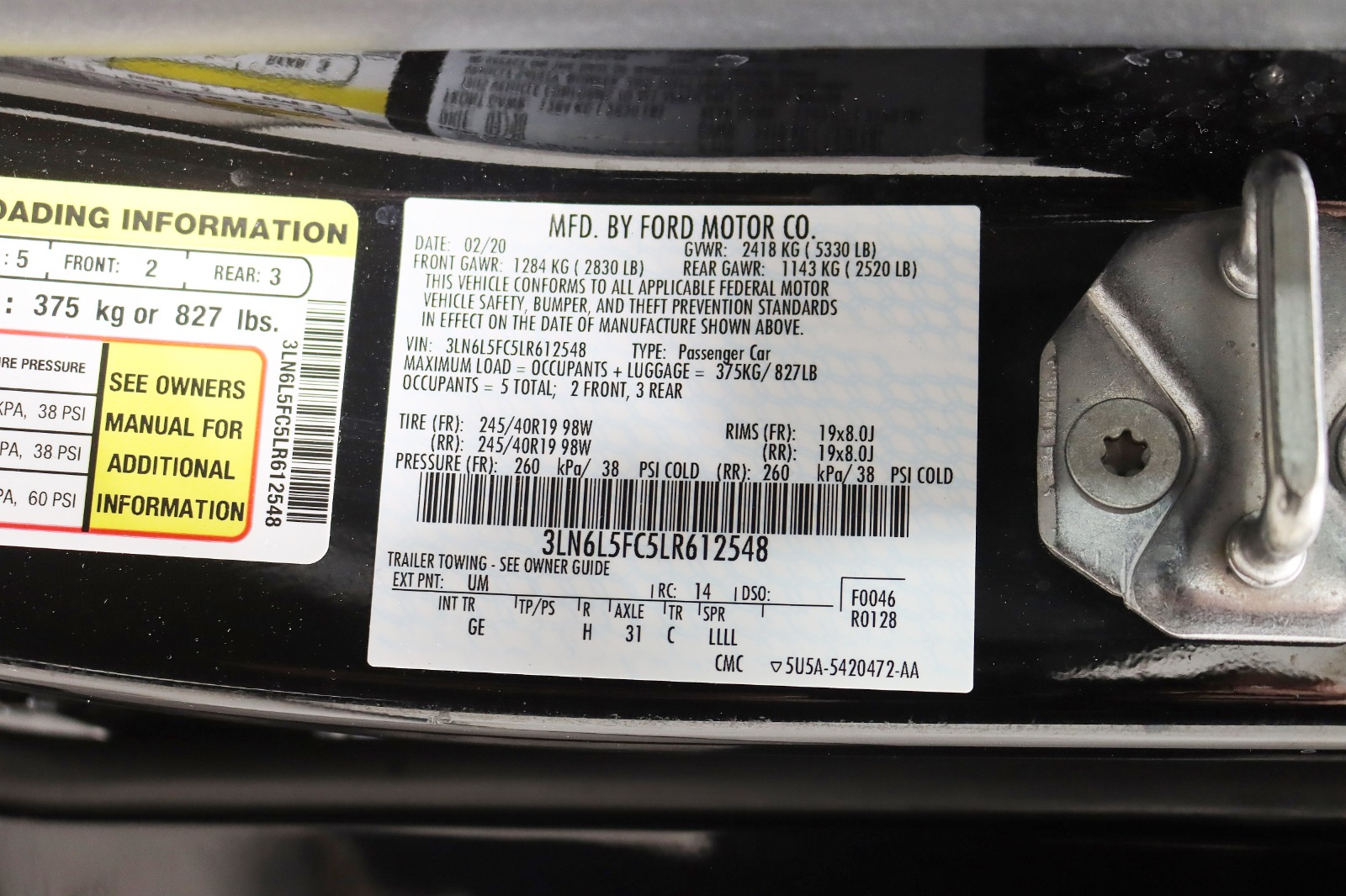 2020 LINCOLN MKZ - Image 40