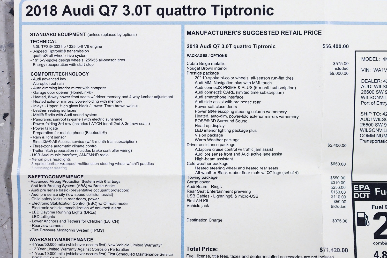 2018 AUDI Q7 - Image 2