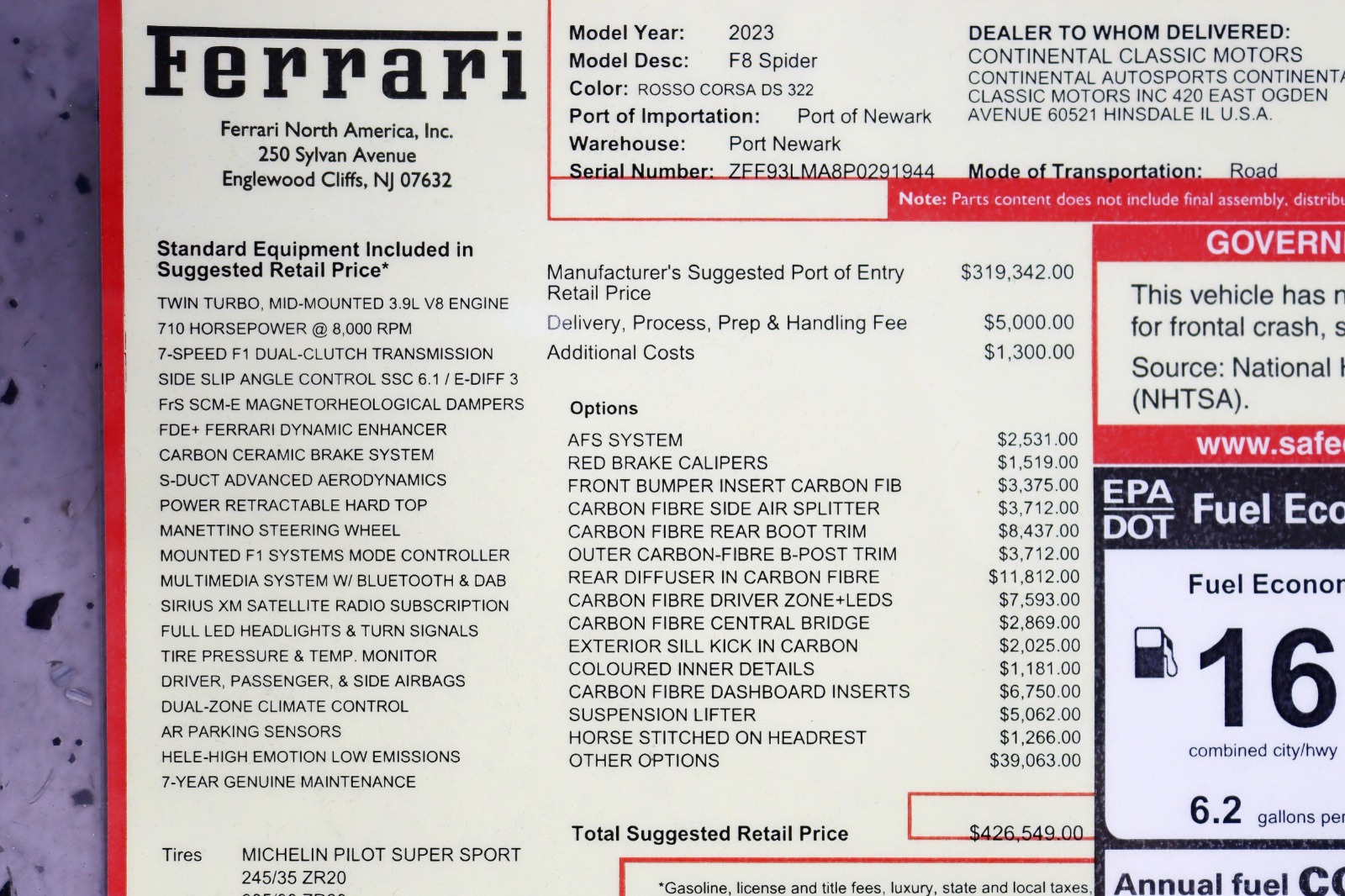 2023 FERRARI F8 - Image 5