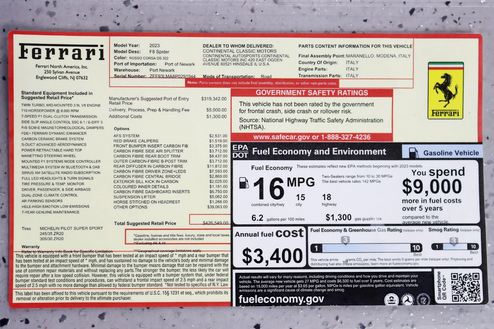 2023 FERRARI F8 - Image 60