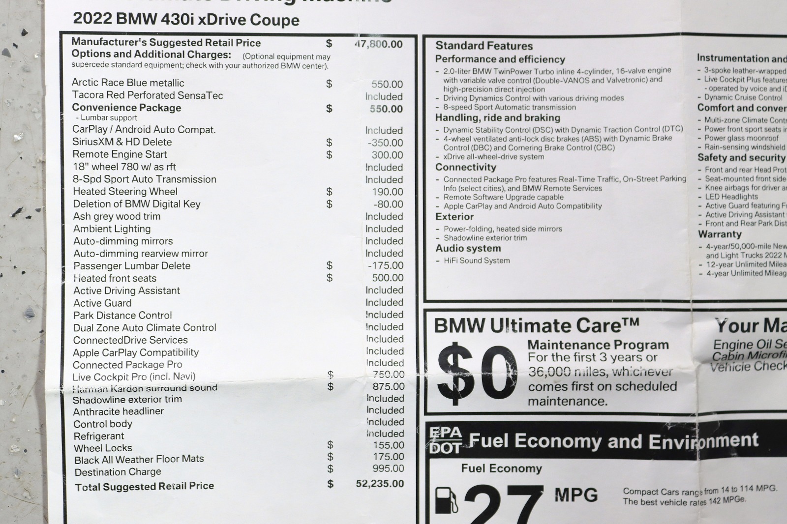 2022 BMW 430I - Image 3